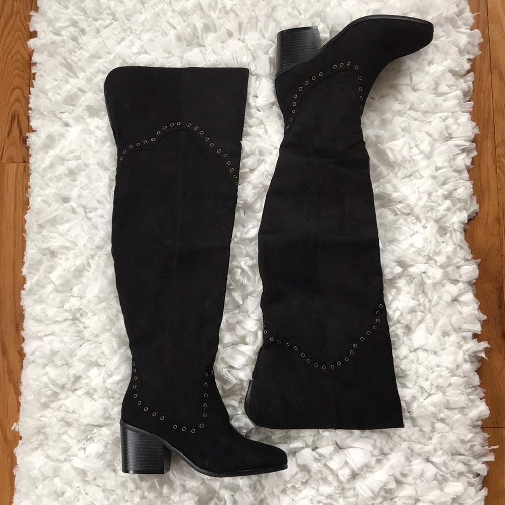 Studded Over The Knee Boots - Picture 2 of 6